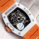2018 Replica Richard Mille RM 11L Watch White Case Black inner Orange rubber (4)_th.JPG